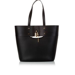 Smooth Grained Calfskin Medium Aby Tote Sepia